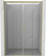 Mexen Rox Duo drzwi prysznicowe rozsuwane 150 cm, transparent, złote szczotkowane - 8C2-150-002-55-00