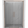 Mexen Rox Duo drzwi prysznicowe rozsuwane 150 cm, transparent, różowe złoto - 8C2-140-002-60-00