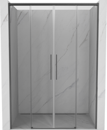 Mexen Rox Duo drzwi prysznicowe rozsuwane 160 cm, transparent, gun gray szczotkowany - 8C2-160-002-66-00