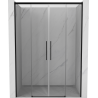 Mexen Rox Duo drzwi prysznicowe rozsuwane 140 cm, transparent, czarne - 8C2-140-002-70-00
