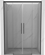 Mexen Rox Duo drzwi prysznicowe rozsuwane 140 cm, transparent, czarne - 8C2-140-002-70-00