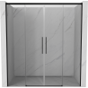Mexen Rox Duo drzwi prysznicowe rozsuwane 170 cm, transparent, czarne - 8C2-170-002-70-00