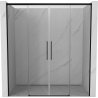 Mexen Rox Duo drzwi prysznicowe rozsuwane 190 cm, transparent, czarne - 8C2-190-002-70-00