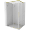 Mexen Rox Duo kabina prysznicowa rozsuwana 100 x 85 cm, transparent, złota szczotkowana - 8C2D-100-085-55-00