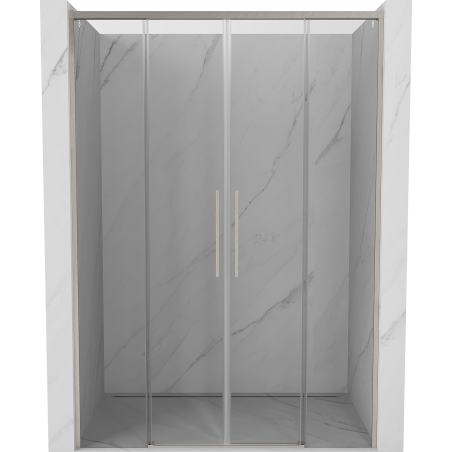 Mexen Rox Duo drzwi prysznicowe rozsuwane 150 cm, transparent, nikiel szczotkowany - 8C2-150-002-97-00