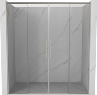 Mexen Rox Duo drzwi prysznicowe rozsuwane 200 cm, transparent, nikiel szczotkowany - 8C2-200-002-97-00