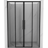 Mexen Rox Duo drzwi prysznicowe rozsuwane 140 cm, czarna ramka, czarne - 8C2-140-002-70-70