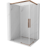Mexen Rox Duo kabina prysznicowa rozsuwana 100 x 85 cm, transparent, różowe złoto - 8C2D-100-085-60-00