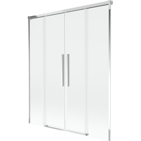 Mexen Rox parawan nawannowy 2-skrzydłowy rozsuwany 150 x 150 cm, transparent, chrom - 8C9-150-002-01-00