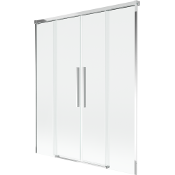 Mexen Rox parawan nawannowy 2-skrzydłowy rozsuwany 160 x 150 cm, transparent, chrom - 8C9-160-002-01-00