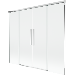 Mexen Rox parawan nawannowy 2-skrzydłowy rozsuwany 170 x 150 cm, transparent, chrom - 8C9-170-002-01-00