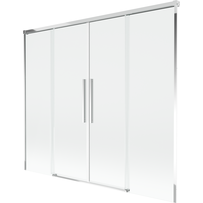 Mexen Rox parawan nawannowy 2-skrzydłowy rozsuwany 170 x 150 cm, transparent, chrom - 8C9-170-002-01-00