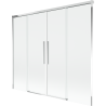 Mexen Rox parawan nawannowy 2-skrzydłowy rozsuwany 170 x 150 cm, transparent, chrom - 8C9-170-002-01-00