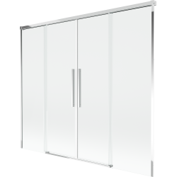 Mexen Rox parawan nawannowy 2-skrzydłowy rozsuwany 180 x 150 cm, transparent, chrom - 8C9-180-002-01-00