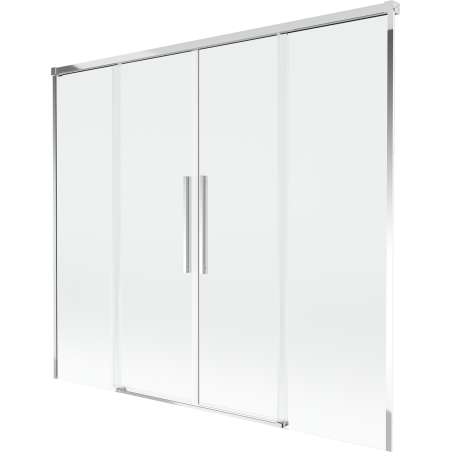 Mexen Rox parawan nawannowy 2-skrzydłowy rozsuwany 190 x 150 cm, transparent, chrom - 8C9-190-002-01-00