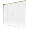 Mexen Rox parawan nawannowy 2-skrzydłowy rozsuwany 180 x 150 cm, transparent, złoty - 8C9-180-002-50-00