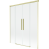 Mexen Rox parawan nawannowy 2-skrzydłowy rozsuwany 150 x 150 cm, transparent, złoty szczotkowany - 8C9-150-002-55-00