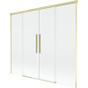 Mexen Rox parawan nawannowy 2-skrzydłowy rozsuwany 170 x 150 cm, transparent, złoty szczotkowany - 8C9-170-002-55-00