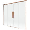 Mexen Rox parawan nawannowy 2-skrzydłowy rozsuwany 180 x 150 cm, transparent, różowe złoto - 8C9-180-002-60-00