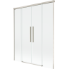 Mexen Rox parawan nawannowy 2-skrzydłowy rozsuwany 140 x 150 cm, transparent, nikiel szczotkowany - 8C9-140-002-97-00