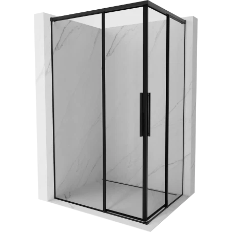 Mexen Rox Duo kabina prysznicowa rozsuwana 90 x 80 cm, czarna ramka, czarna - 8C2D-090-080-70-70