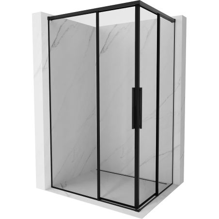 Mexen Rox Duo kabina prysznicowa rozsuwana 120 x 80 cm, czarna ramka, czarna - 8C2D-120-080-70-70