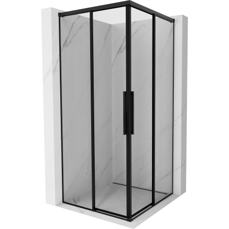Mexen Rox Duo kabina prysznicowa rozsuwana 85 x 85 cm, czarna ramka, czarna - 8C2D-085-085-70-70