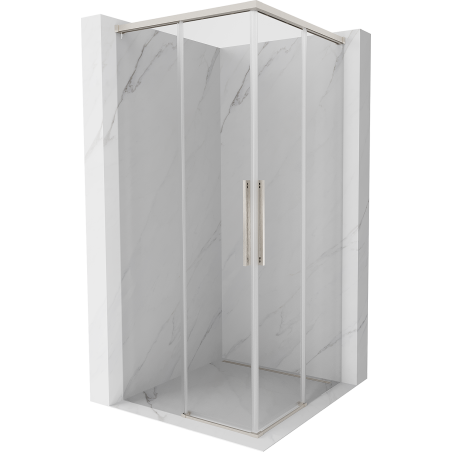Mexen Rox Duo kabina prysznicowa rozsuwana 85 x 85 cm, transparent, nikiel szczotkowany - 8C2D-085-085-97-00