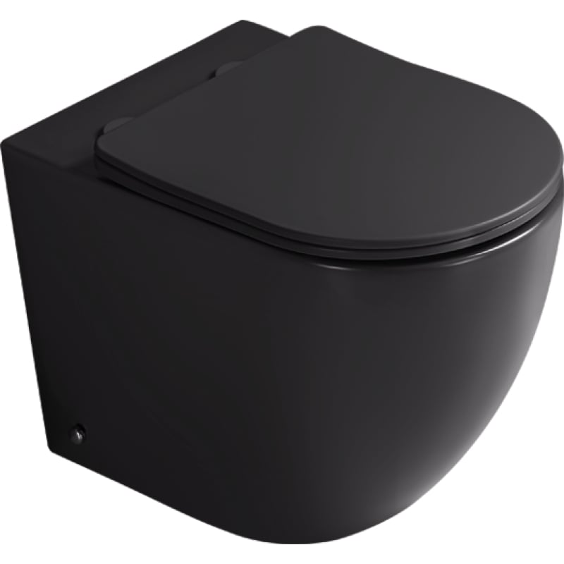 Mexen Lena miska wc stojąca Rimless Tornado z deską wolnoopadającą slim, duroplast, czarna mat - 3222T4085
