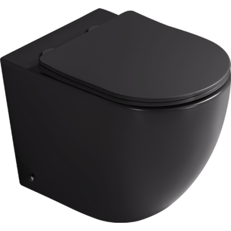 Mexen Lena miska wc stojąca Rimless Tornado z deską wolnoopadającą slim, duroplast, czarna mat - 3222T4085