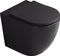 Mexen Lena miska wc stojąca Rimless Tornado z deską wolnoopadającą slim, duroplast, czarna mat - 3222T4085