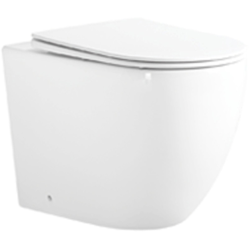 Mexen Lena miska wc stojąca Rimless Tornado z deską wolnoopadającą slim, duroplast, biała połysk - 3222T4000