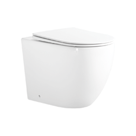 Mexen Lena miska wc stojąca Rimless Tornado z deską wolnoopadającą slim, duroplast, biała połysk - 3222T4000