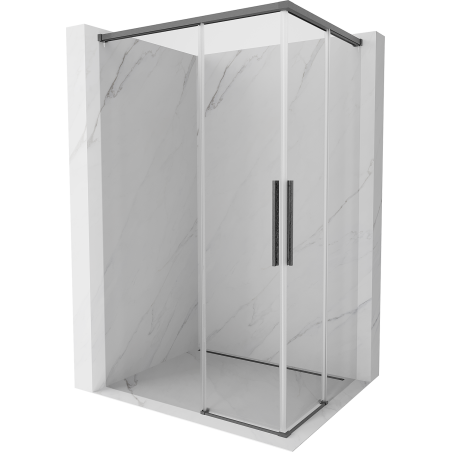 Mexen Rox Duo kabina prysznicowa rozsuwana 120 x 75 cm, transparent, gun gray szczotkowany - 8C2D-120-075-66-00