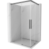 Mexen Rox Duo kabina prysznicowa rozsuwana 95 x 80 cm, transparent, gun gray szczotkowany - 8C2D-095-080-66-00