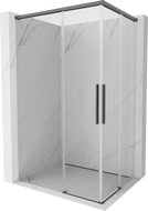 Mexen Rox Duo kabina prysznicowa rozsuwana 95 x 80 cm, transparent, gun gray szczotkowany - 8C2D-095-080-66-00