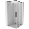 Mexen Rox Duo kabina prysznicowa rozsuwana 90 x 90 cm, transparent, gun gray szczotkowany - 8C2D-090-090-66-00