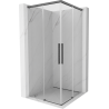 Mexen Rox Duo kabina prysznicowa rozsuwana 95 x 95 cm, transparent, gun gray szczotkowany - 8C2D-095-095-66-00