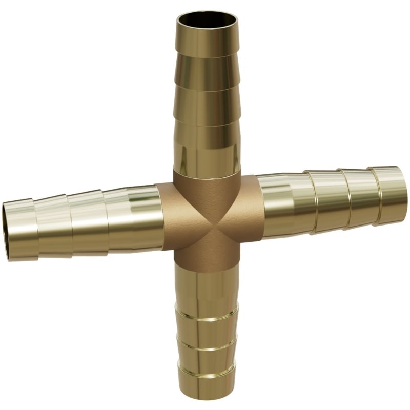 Mexen BRASS czwórnik do węża X mosiężny 10 x 10 x 10 x 10 mm - W97432-10101010