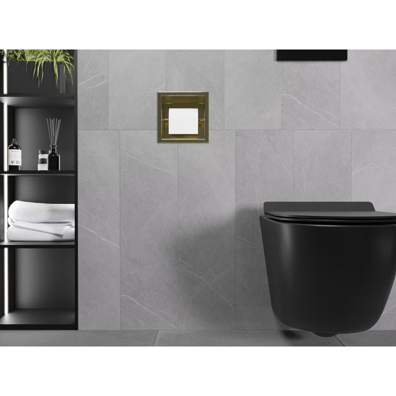 Mexen X-Wall-P uchwyt na papier toaletowy, złoty szczotkowany - 1953