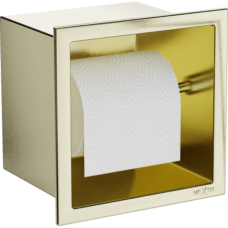 Mexen X-Wall-P uchwyt na papier toaletowy, złoty szczotkowany - 1953