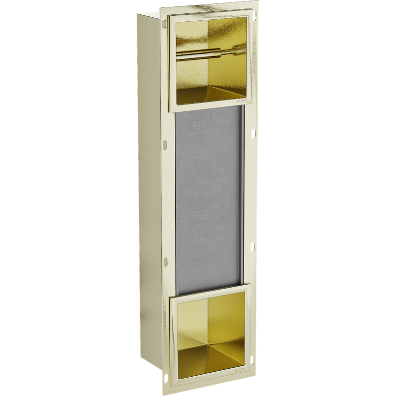 Mexen X-Wall-BP uchwyt na papier toaletowy z magazynkiem, złoty szczotkowany - 1954