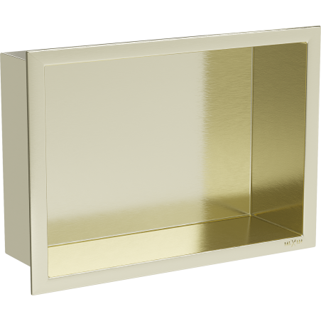 Mexen X-Wall-R półka wnękowa z kołnierzem 30 x 20 cm, złota szczotkowana - 1950302010
