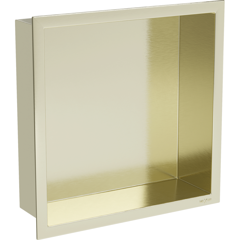 Mexen X-Wall-R półka wnękowa z kołnierzem 30 x 30 cm, złota szczotkowana - 1950303010