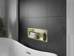 Mexen X-Wall-R półka wnękowa z kołnierzem 60 x 20 cm, złota szczotkowana - 1950602010