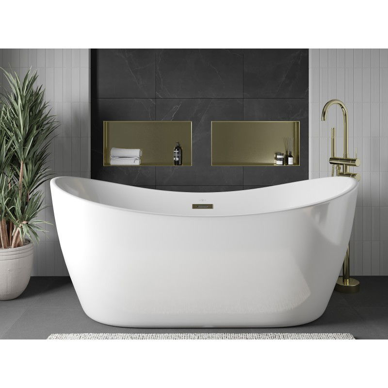 Mexen X-Wall-NR półka wnękowa bez kołnierza 60 x 30 cm, złota szczotkowana - 1951603010