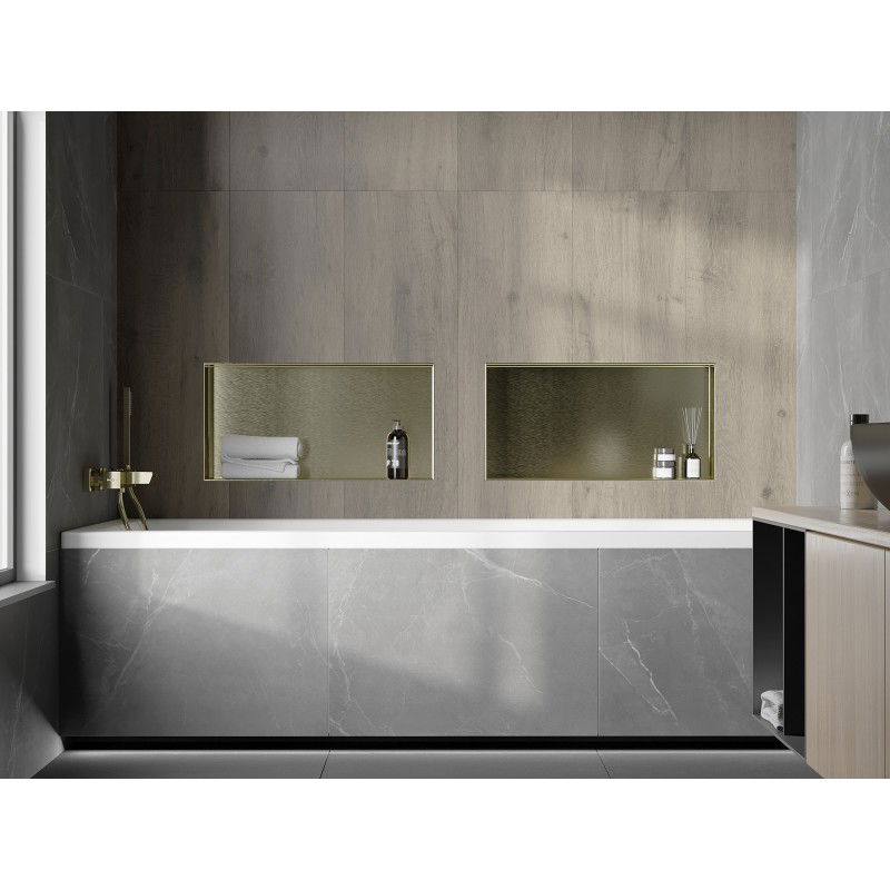 Mexen X-Wall-NR półka wnękowa bez kołnierza 60 x 30 cm, złota szczotkowana - 1951603010