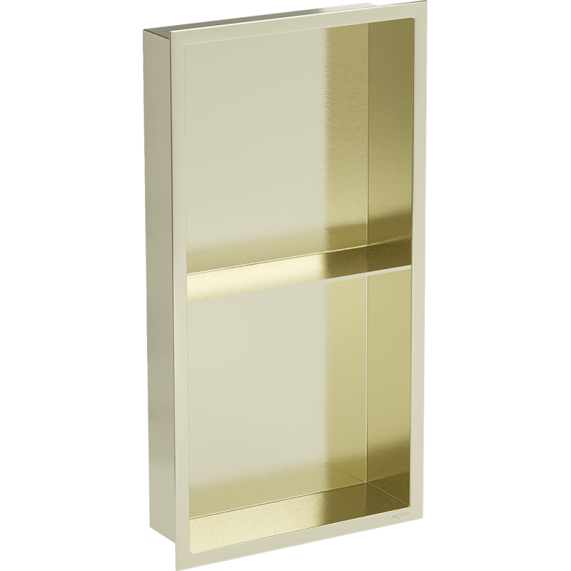 Mexen X-Wall-R półka wnękowa z kołnierzem i półką 60 x 30 cm, złota szczotkowana - 1950603010S