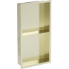 Mexen X-Wall-R półka wnękowa z kołnierzem i półką 60 x 30 cm, złota szczotkowana - 1950603010S