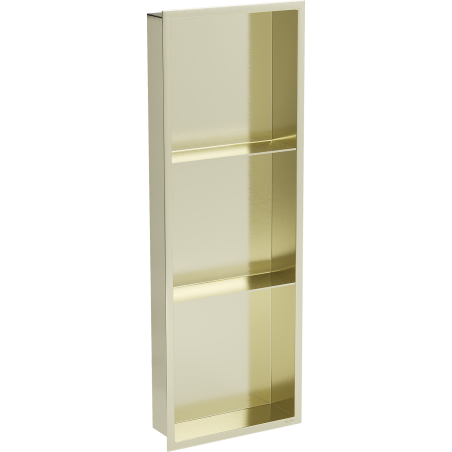 Mexen X-Wall-R półka wnękowa z kołnierzem i półką 90 x 30 cm, złota szczotkowana - 1950903010S